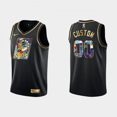 Dres Phoenix Suns  Prilagođeni Nike 2021-22 Crno Golden Edition 75th Anniversary Diamond Swingman